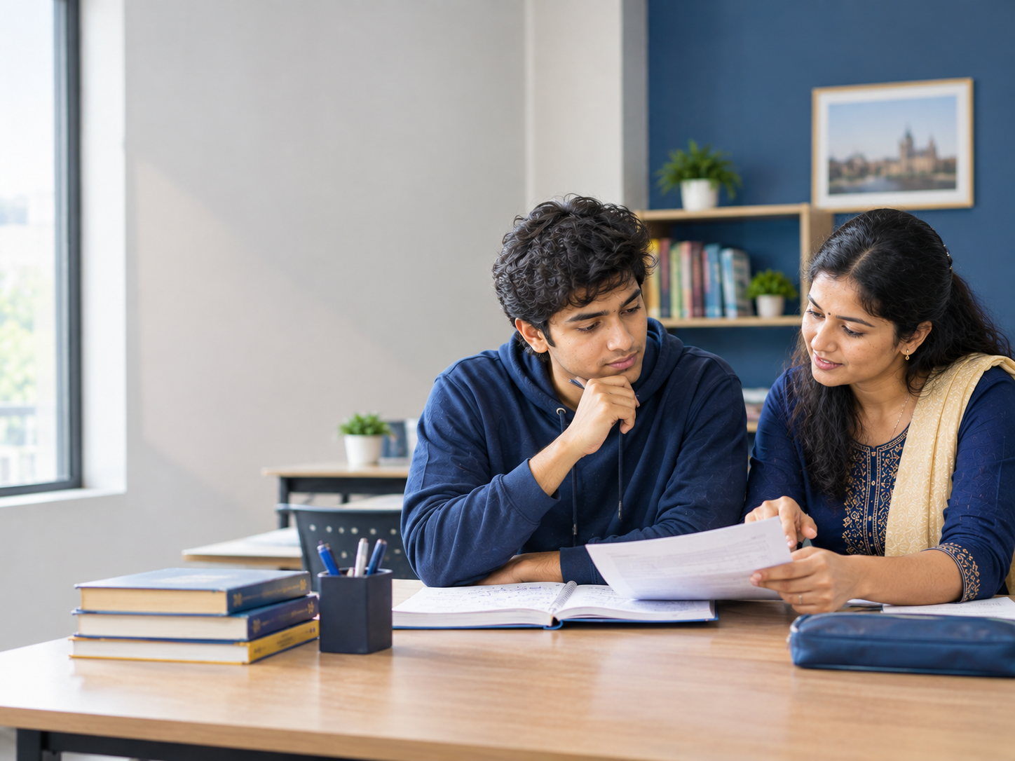 Learner studying
