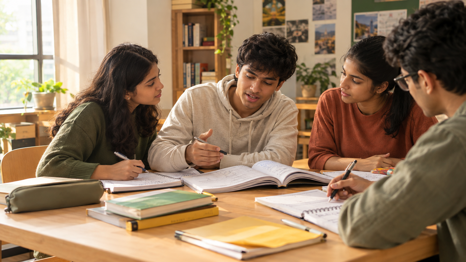 Students learning together
