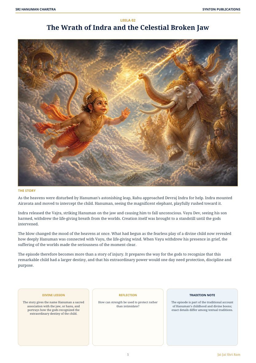 Sample interior page from Sri Hanuman Charitra