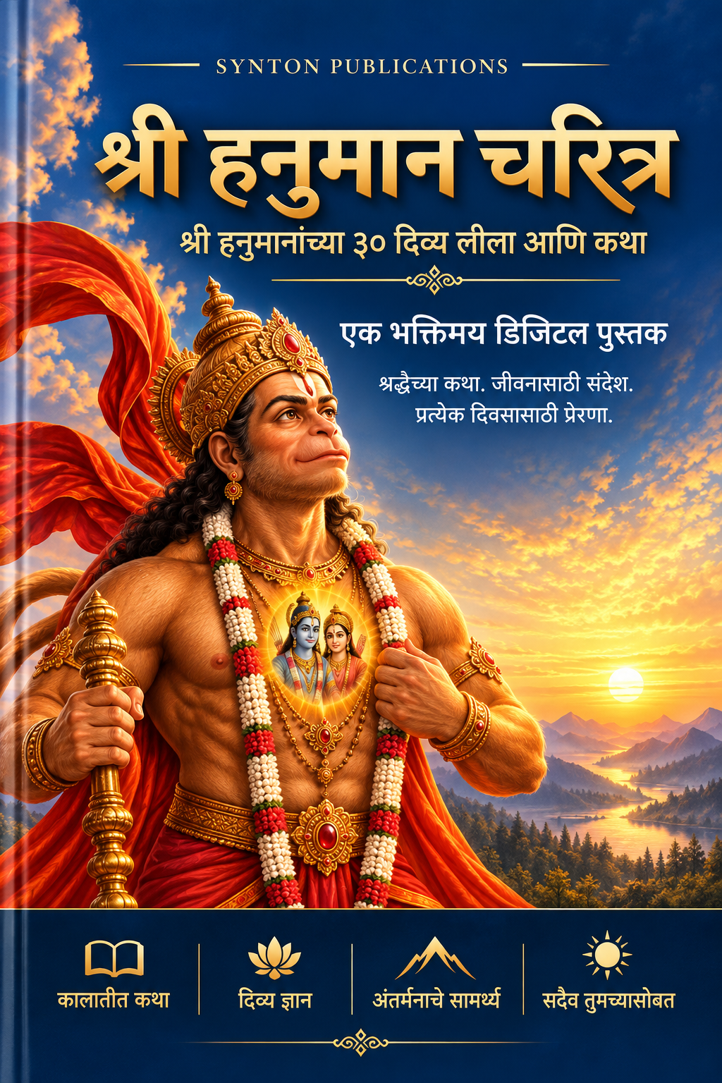 श्री हनुमान चरित्र मराठी आवृत्तीचे मुखपृष्ठ